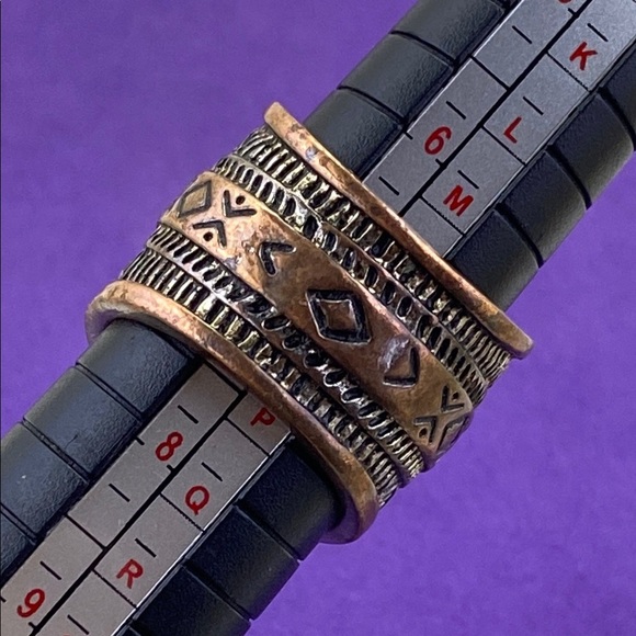 💛 Antique Style Copper Ring - Picture 4 of 5